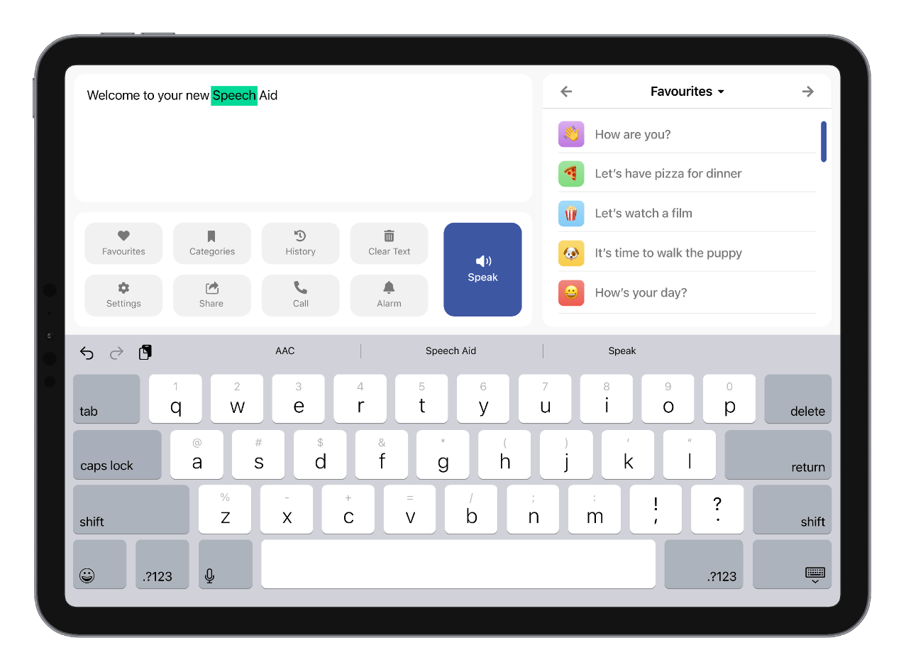 Speech Aid iPad